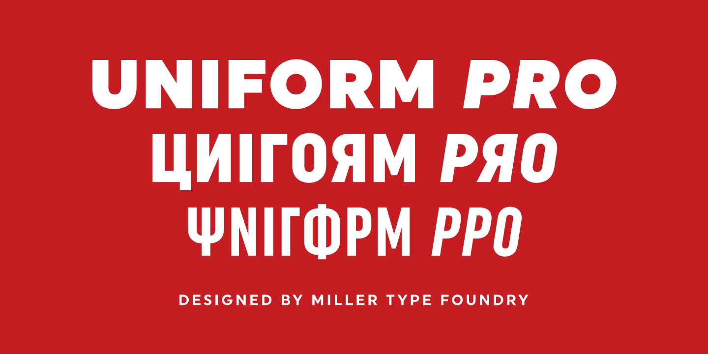 Font Uniform Pro Extra Condensed